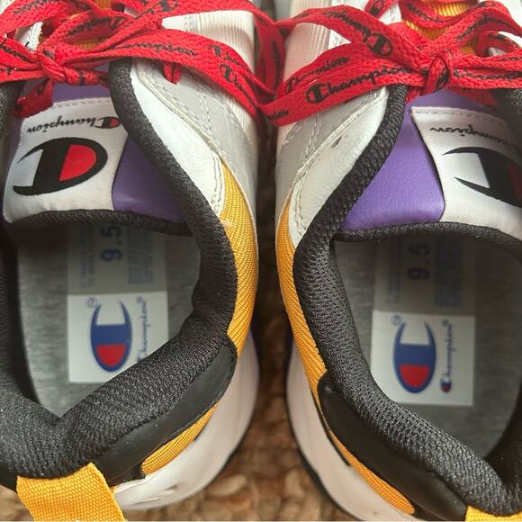 Champion Mens Sneakers with Red and Purple Accents-US9.5 - Picture 3 of 11